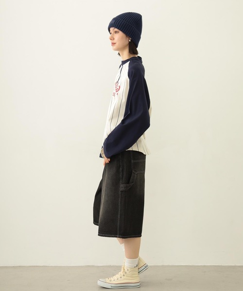 MILKFED.（ミルクフェド）の「STRIPED B/B TEE（Tシャツ/カットソー・レディース・アッシュ/ブラック/ネイビー・ONE SIZE）」の11枚目の写真