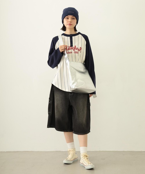 MILKFED.（ミルクフェド）の「STRIPED B/B TEE（Tシャツ/カットソー・レディース・アッシュ/ブラック/ネイビー・ONE SIZE）」の13枚目の写真