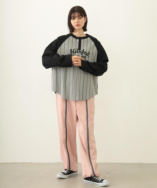MILKFED.（ミルクフェド）の「STRIPED B/B TEE（Tシャツ/カットソー・レディース・アッシュ/ブラック/ネイビー・ONE SIZE）」の16枚目の写真