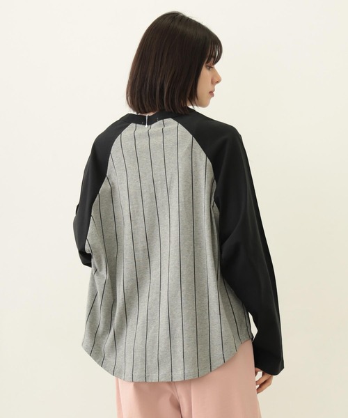 MILKFED.（ミルクフェド）の「STRIPED B/B TEE（Tシャツ/カットソー・レディース・アッシュ/ブラック/ネイビー・ONE SIZE）」の15枚目の写真