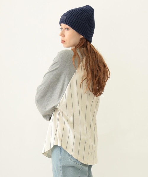 MILKFED.（ミルクフェド）の「STRIPED B/B TEE（Tシャツ/カットソー・レディース・アッシュ/ブラック/ネイビー・ONE SIZE）」の19枚目の写真