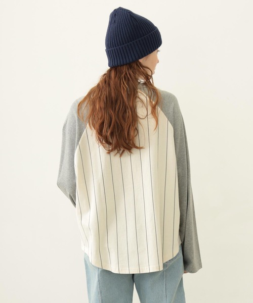 MILKFED.（ミルクフェド）の「STRIPED B/B TEE（Tシャツ/カットソー・レディース・アッシュ/ブラック/ネイビー・ONE SIZE）」の20枚目の写真