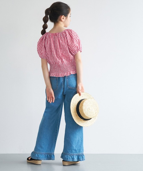 coca(coca)(コカ)の「【WEB限定セール】キッズ ハートギンガムブラウス(シャツ/ブラウス・キッズ・ブラック/レッド・120/130/140/150)」の11枚目の写真