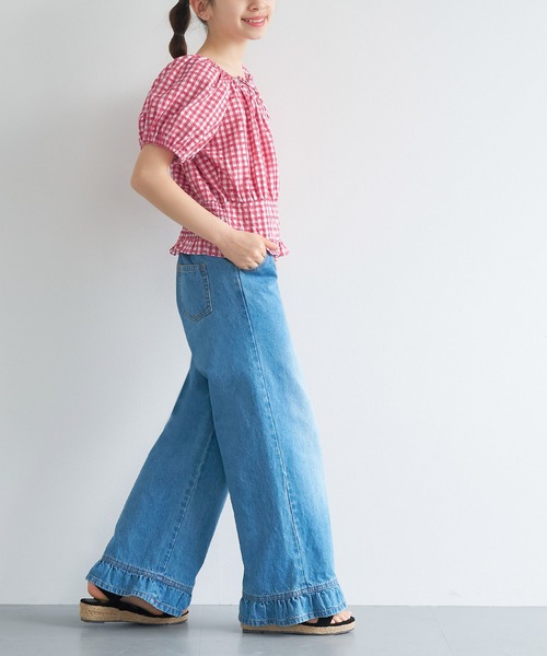 coca(coca)(コカ)の「【WEB限定セール】キッズ ハートギンガムブラウス(シャツ/ブラウス・キッズ・ブラック/レッド・120/130/140/150)」の13枚目の写真