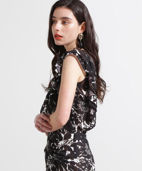 PINKY&DIANNE（ピンキーアンドダイアン）の「◆【接触冷感】グラデーションフラワープリントブラウス（シャツ/ブラウス・レディース・ブラック系その他/ピンク系その他・38）」の14枚目の写真