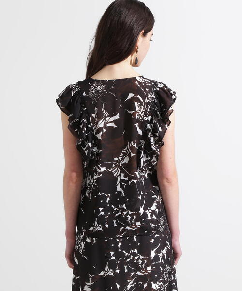 PINKY&DIANNE（ピンキーアンドダイアン）の「◆【接触冷感】グラデーションフラワープリントブラウス（シャツ/ブラウス・レディース・ブラック系その他/ピンク系その他・38）」の21枚目の写真