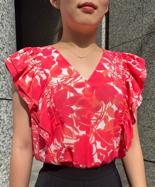 セール】◇グラデーションフラワープリントブラウス（シャツ/ブラウス