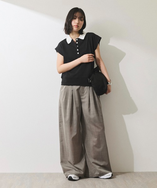 アダムエロペ　スリーブレスポロトップス WEB限定】スリーブレスポロトップス｜アダムエロペの通販｜&mall