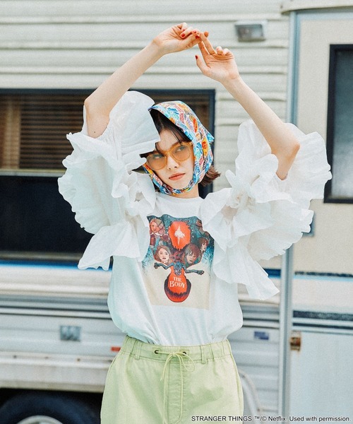 niko and...(ニコアンド)の「【STRANGER THINGS】コラボ 総柄バンダナ(その他小物・メンズ・ネイビー/ホワイト/レッド/オレンジ・FREE)」の12枚目の写真
