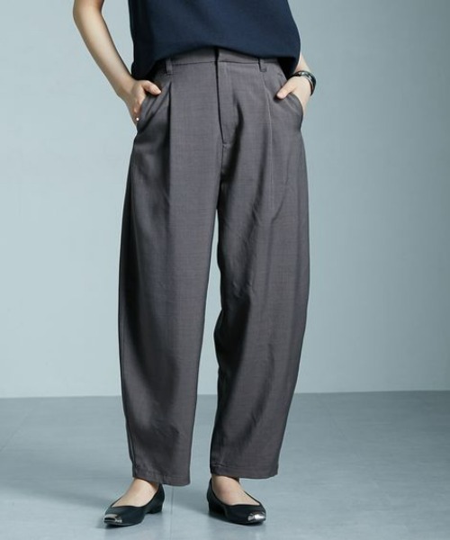 Soiunique（スワユニーク）の「【接触冷感】ゆったりサイズコクーンパンツ ［Soiunique］（その他パンツ・レディース・ブラック/オフホワイト/ブラウン/ベージュ・M/L/LL）」の4枚目の写真