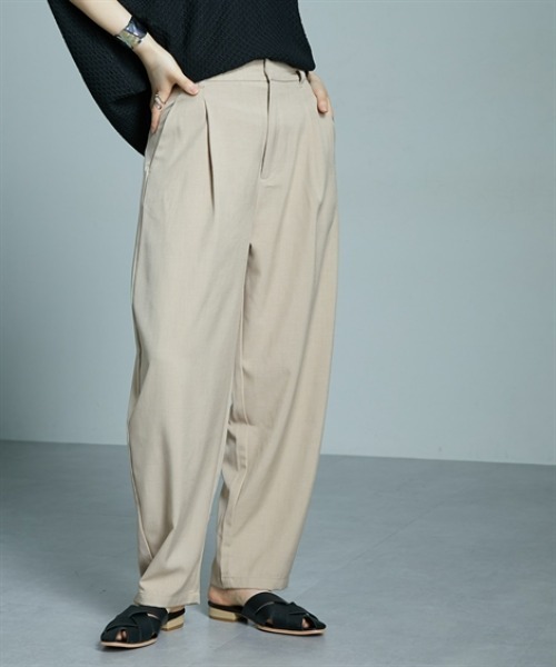 Soiunique（スワユニーク）の「【接触冷感】ゆったりサイズコクーンパンツ ［Soiunique］（その他パンツ・レディース・ブラック/オフホワイト/ブラウン/ベージュ・M/L/LL）」の20枚目の写真