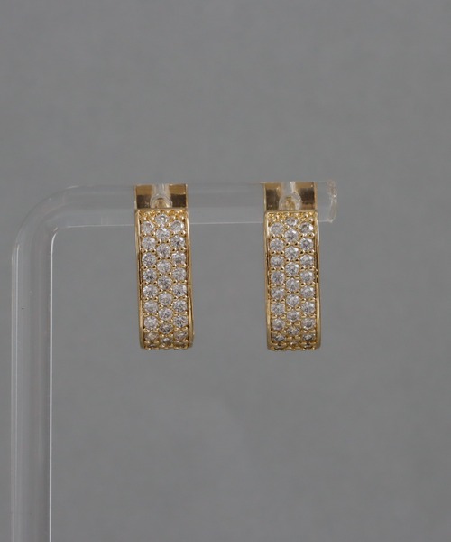 abaskdesign(アバスクデザイン)の「金属アレルギー対応 ラウンド/スクエアジルコニアフープピアス(ピアス(両耳用)・レディース・A/B・FREE)」の4枚目の写真