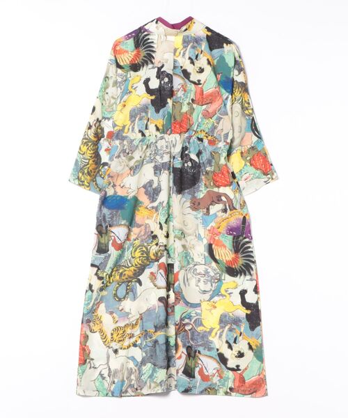 カヤ】着る、NIPPON ART 浮世色ワンピース（ワンピース）｜カヤ（カヤ