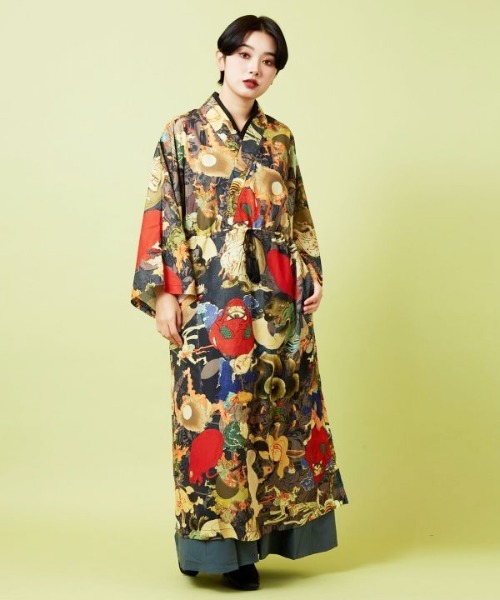 カヤ(カヤ)の「【カヤ】着る、NIPPON ART 浮世色ワンピース(ワンピース・レディース・ライトグレー/ベージュ/グレー・FREE)」の1枚目の写真