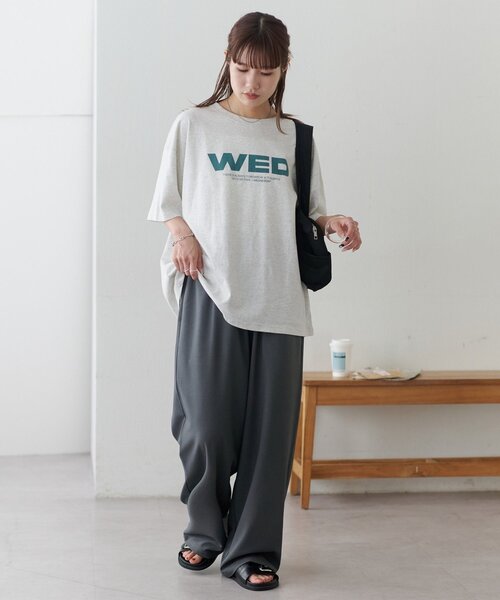 DISCOAT(ディスコート)の「【WEB限定】DAYグラフィックTシャツ(Tシャツ/カットソー・レディース・チャコールグレー/オフホワイト/ライトグレー・FREE)」の21枚目の写真