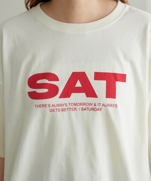 DISCOAT(ディスコート)の「【WEB限定】DAYグラフィックTシャツ(Tシャツ/カットソー・レディース・チャコールグレー/オフホワイト/ライトグレー・FREE)」の10枚目の写真
