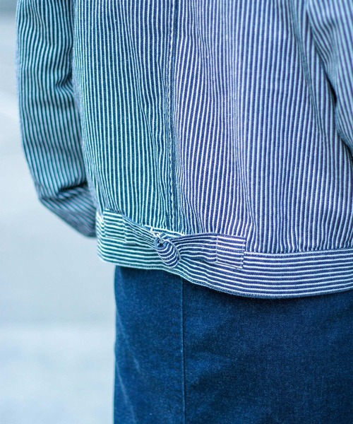 D.M.G.（ドミンゴ）の「[D.M.G / ディーエムジー] ヒッコリーデニム アーモンドジャケット（デニムジャケット・レディース・ブルー系その他・3/2）」の14枚目の写真