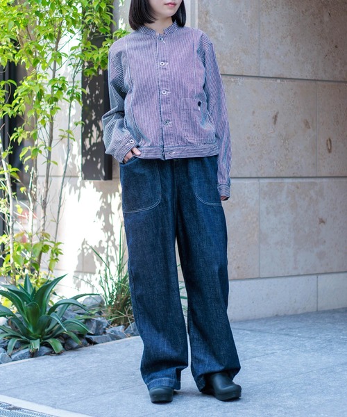 D.M.G.（ドミンゴ）の「[D.M.G / ディーエムジー] ヒッコリーデニム アーモンドジャケット（デニムジャケット・レディース・ブルー系その他・3/2）」の7枚目の写真