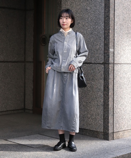 D.M.G.（ドミンゴ）の「[D.M.G / ディーエムジー] ヒッコリーデニム アーモンドジャケット（デニムジャケット・レディース・ブルー系その他・3/2）」の21枚目の写真