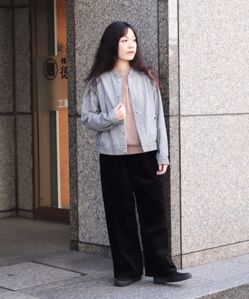 D.M.G.（ドミンゴ）の「[D.M.G / ディーエムジー] ヒッコリーデニム アーモンドジャケット（デニムジャケット・レディース・ブルー系その他・3/2）」の22枚目の写真