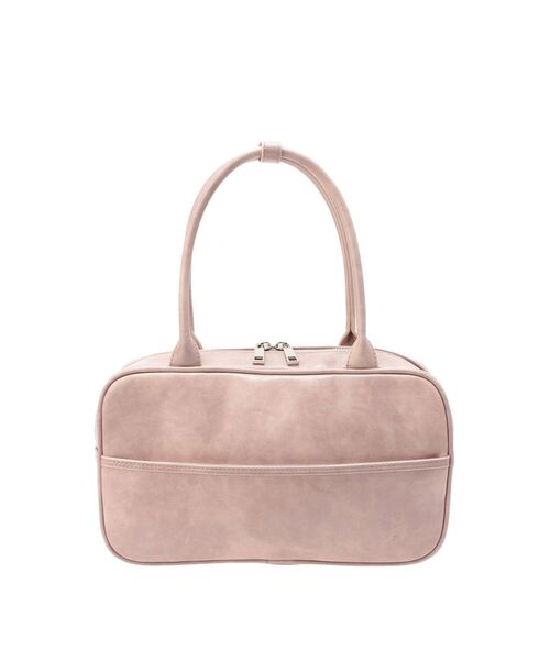 CALNAMUR(カルナムール)の「ヴィンテージフェイクレザーボストンバッグ(ボストンバッグ・レディース・ブラウン/ピンク・FREE)」の2枚目の写真