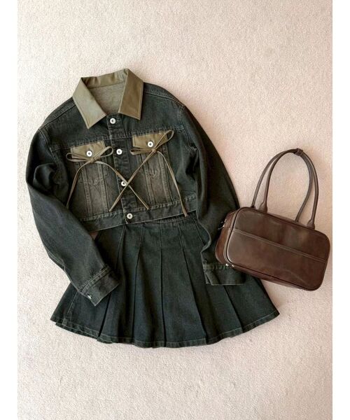 CALNAMUR(カルナムール)の「ヴィンテージフェイクレザーボストンバッグ(ボストンバッグ・レディース・ブラウン/ピンク・FREE)」の8枚目の写真