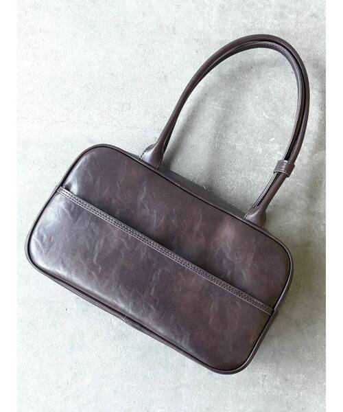 CALNAMUR(カルナムール)の「ヴィンテージフェイクレザーボストンバッグ(ボストンバッグ・レディース・ブラウン/ピンク・FREE)」の9枚目の写真