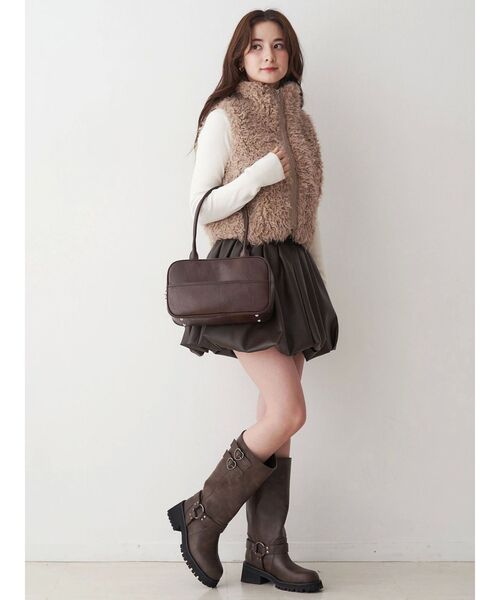 CALNAMUR(カルナムール)の「ヴィンテージフェイクレザーボストンバッグ(ボストンバッグ・レディース・ブラウン/ピンク・FREE)」の17枚目の写真