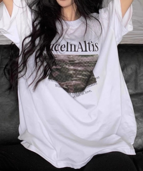 SHEPP(シープ)の「ルーズシルエット フォトプリント Tシャツ(Tシャツ/カットソー・メンズ・ブラック/ホワイト・XL/L/M)」の2枚目の写真