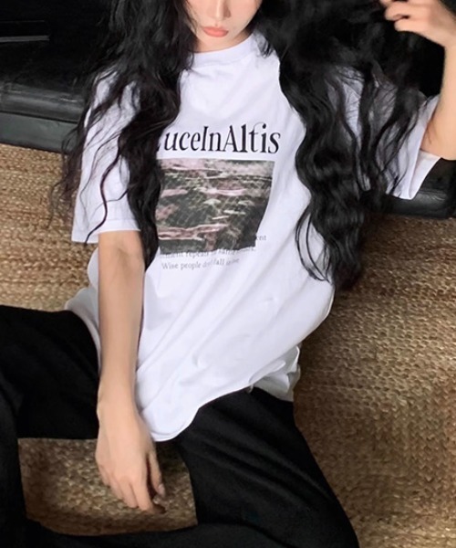 SHEPP(シープ)の「ルーズシルエット フォトプリント Tシャツ(Tシャツ/カットソー・メンズ・ブラック/ホワイト・XL/L/M)」の4枚目の写真
