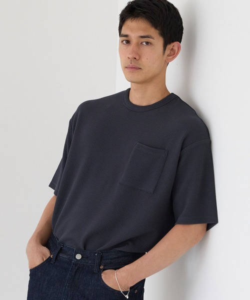 coca(coca)(コカ)の「エンボスポケットTシャツ(Tシャツ/カットソー・メンズ・ライトブルー/ライトグレー/ネイビー/チャコール/ブラック/ホワイト・M/L/XL)」の1枚目の写真
