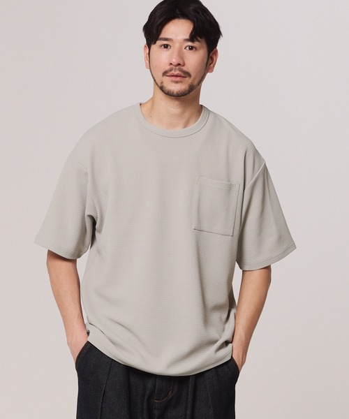 coca(coca)(コカ)の「エンボスポケットTシャツ(Tシャツ/カットソー・メンズ・ライトブルー/ライトグレー/ネイビー/チャコール/ブラック/ホワイト・M/L/XL)」の4枚目の写真