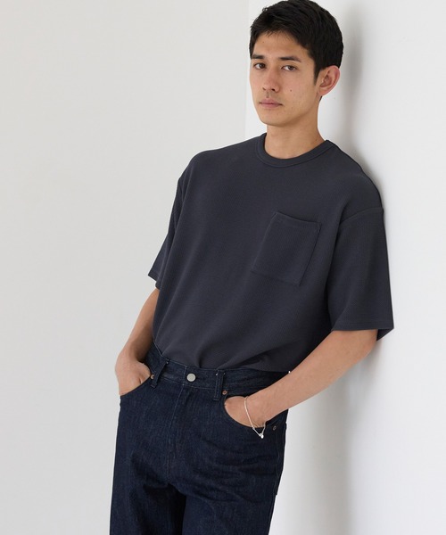 coca(coca)(コカ)の「エンボスポケットTシャツ(Tシャツ/カットソー・メンズ・ライトブルー/ライトグレー/ネイビー/チャコール/ブラック/ホワイト・M/L/XL)」の14枚目の写真