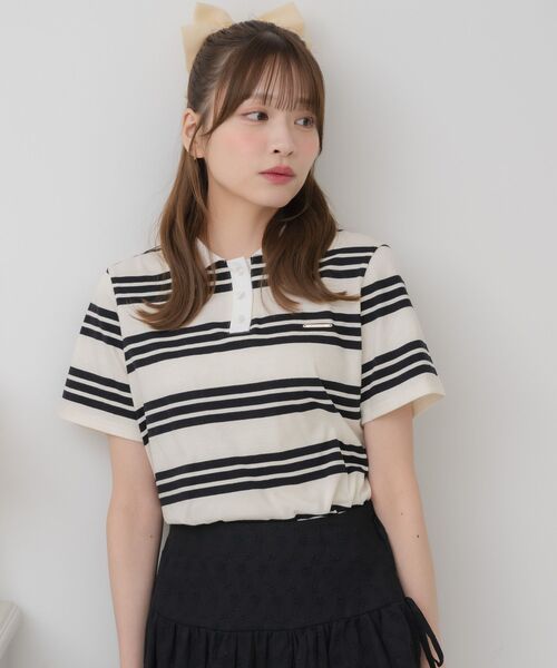セール】マルチボーダーポロTEE（Tシャツ/カットソー）｜ems