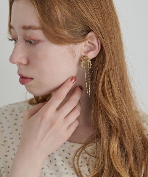 Crisp（クリスプ）の「チェーンリボンイヤリング（イヤリング・レディース・ゴールド・FREE）」の5枚目の写真