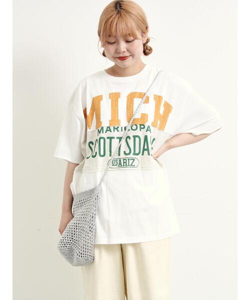 SM2（エスエムツー）の「[接触冷感]リメイク風Tシャツ（Tシャツ/カットソー・レディース・オフホワイト/ブラック/ブルー/レッド・F）」の9枚目の写真