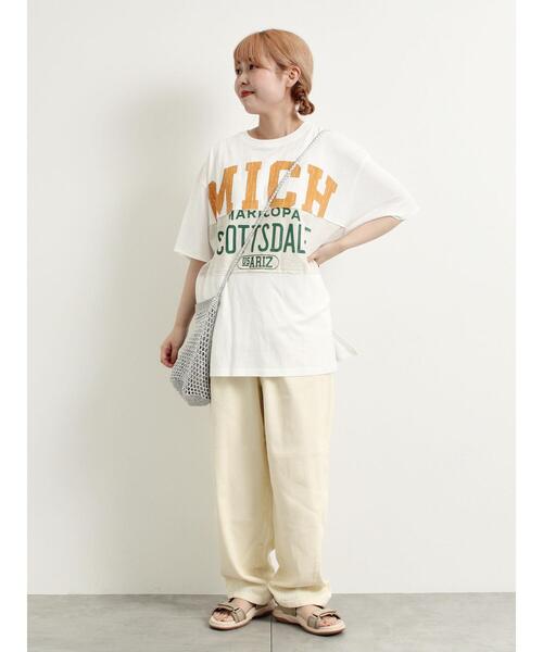 SM2（エスエムツー）の「[接触冷感]リメイク風Tシャツ（Tシャツ/カットソー・レディース・オフホワイト/ブラック/ブルー/レッド・F）」の13枚目の写真