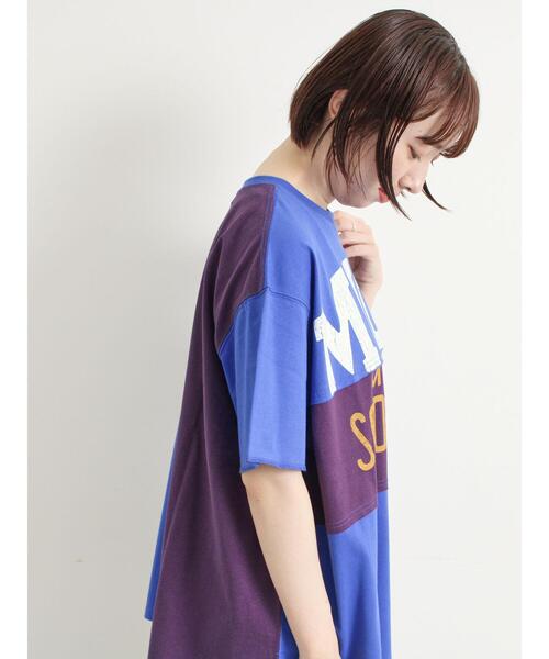 SM2（エスエムツー）の「[接触冷感]リメイク風Tシャツ（Tシャツ/カットソー・レディース・オフホワイト/ブラック/ブルー/レッド・F）」の18枚目の写真