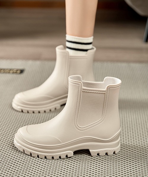 LUON/【晴雨兼用】サイドゴアレインブーツ ショートブーツ（レイン