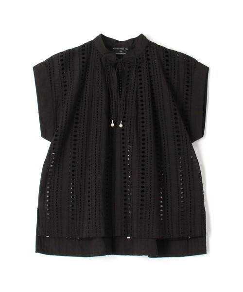 ne Quittez pasヌキテパ　コットンブラウス　黒 別注】ne Quittez pas BLACKCUTWORK トップス（シャツ/ブラウス