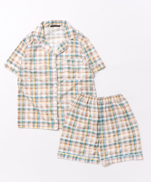 セール】【MKTM select】チェック柄半袖ルームウェア