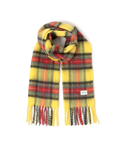 Ray BEAMS（レイビームス）の「チェック マフラー（マフラー・レディース・イエロー/オフホワイト・ONE SIZE）」の6枚目の写真