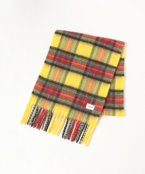 Ray BEAMS（レイビームス）の「チェック マフラー（マフラー・レディース・イエロー/オフホワイト・ONE SIZE）」の5枚目の写真