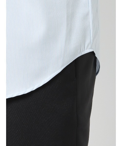 SUIT SQUARE（スーツスクエア）の「最高シャツ 半袖ワイシャツ ノンアイロンストレッチ ボタンダウンカラー BASIC ドレスシャツ（ビジネスシャツ・メンズ・ネイビー系/ブルー系2/ブルー系1/ホワイト系・S/M/L/LL）」の19枚目の写真