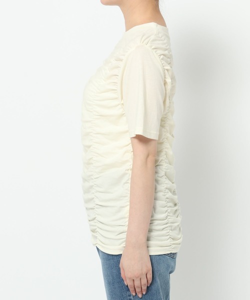 LOWRYS FARM（ローリーズファーム）の「シャーリングＴＥＥ　499876（Tシャツ/カットソー・レディース・アイボリー/ブラウン/チャコールグレー・FREE）」の11枚目の写真