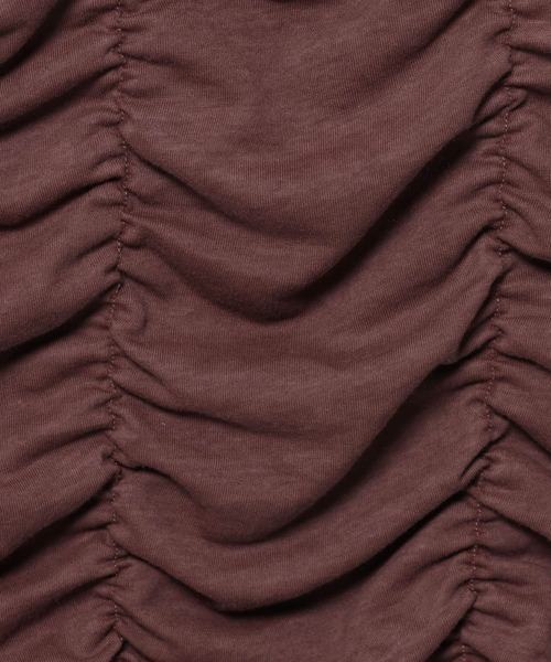 LOWRYS FARM（ローリーズファーム）の「シャーリングＴＥＥ　499876（Tシャツ/カットソー・レディース・アイボリー/ブラウン/チャコールグレー・FREE）」の18枚目の写真