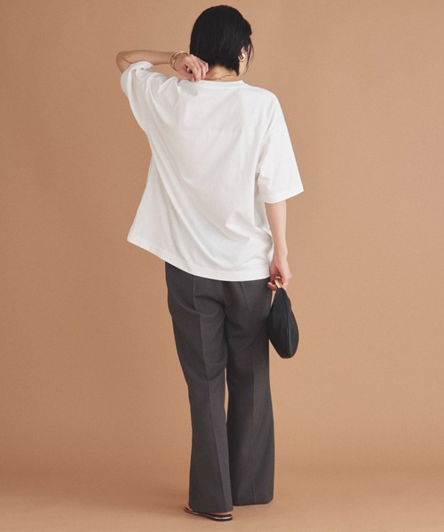 Doux archives（ドゥアルシーヴ）の「フォトプリント半袖Tee（Tシャツ/カットソー・レディース・チャコールグレー/オフホワイト/グレイッシュベージュ・38）」の16枚目の写真