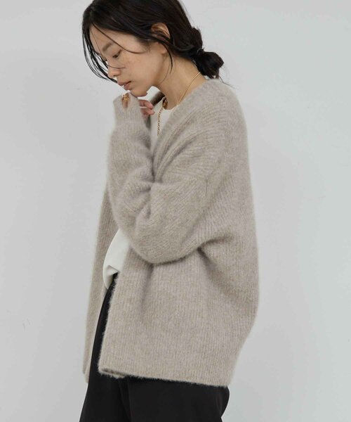 ファーVネックカーディガン（ニット/セーター）｜GALLARDAGALANTE（ガ