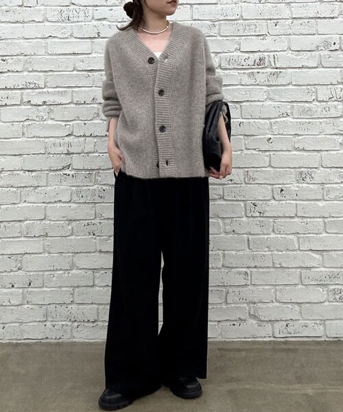 セール】ファーVネックカーディガン（ニット/セーター