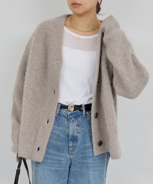 ファーVネックカーディガン（ニット/セーター）｜GALLARDAGALANTE（ガ